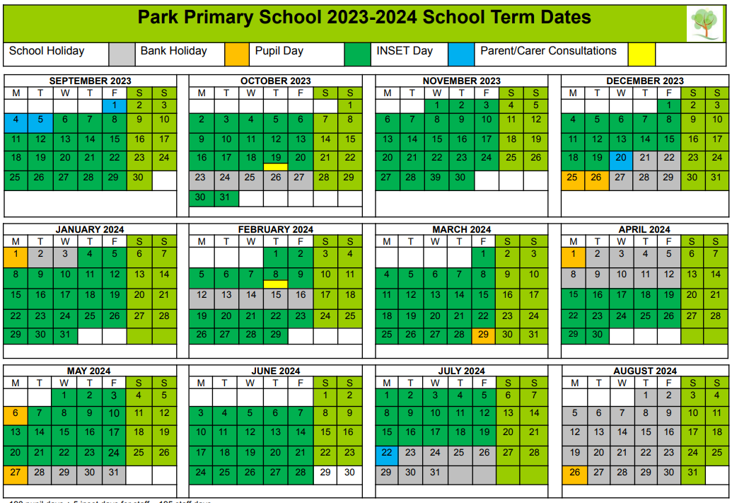 Term Dates – Park Primary School